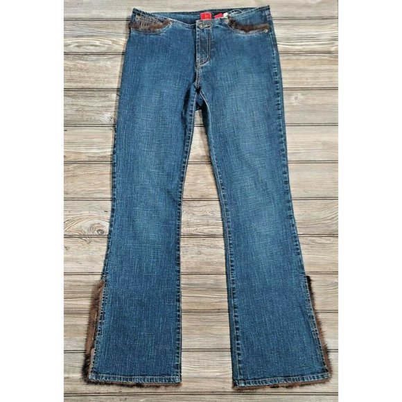 *Buffalo David Bitton Jeans Fur Trim Women's Jeans Size 28 - Picture 1 of 11